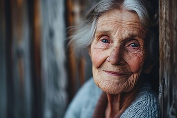 Poster - Portrait of an elderly woman. Portrait of an elderly woman.