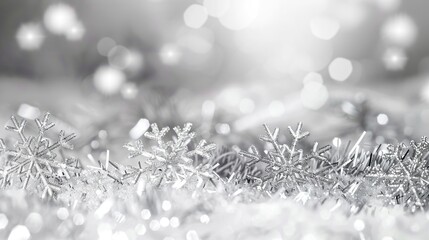 Poster - Silver Snowflake Decoration - Winter Wonderland