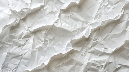 A white paper with a lot of wrinkles and creases