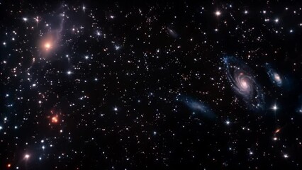 Poster - This captivating view of the night sky, showcasing multiple galaxies and countless stars.