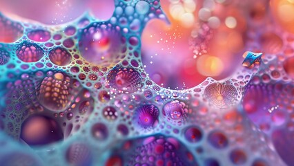 Wall Mural - abstract background with bubbles