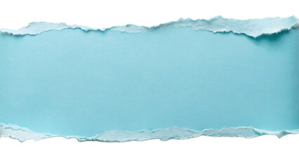 Wall Mural - light blue paper with torn edges texture for using as text box	