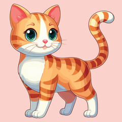 Cute Cat Vector Cartoon illustration