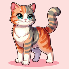 Cute Cat Vector Cartoon illustration