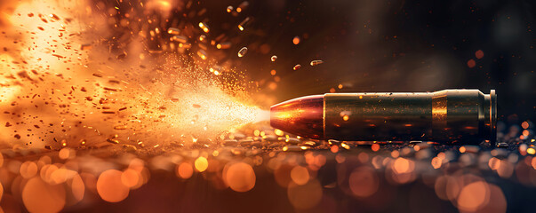 Epic speed motion gun bullet flying background