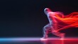 © Atchariya63 - A glowing, abstract figure with a red trail runs across a dark background.  The image is full of energy and motion.