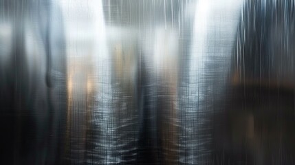 Wall Mural - A sleek stainless steel surface, characterized by its smooth, reflective texture and modern aesthetic appeal.