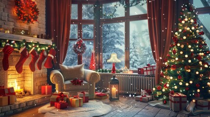 Cozy Christmas Living Room