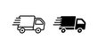 © Uswa KDT - Delivery icon set. truck fast shipping Symbol. for mobile concept and web design. vector illustration on white background