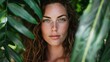 © Christopher - Captivating portrait of a woman with striking features, close-up