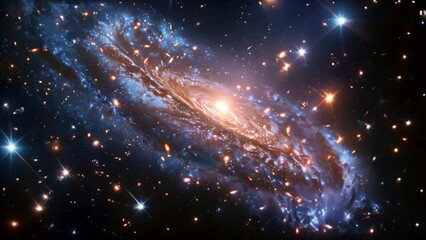 Poster - This stunning image of a spiral galaxy, teeming with stars and dust.