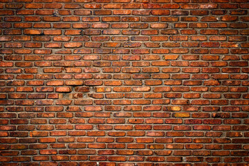 Wall Mural - old brick wall as a backdrop for design. antique looking clinker stone surface