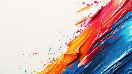 Poster - Abstract splash of vibrant paint with ample space for text, perfect for artistic and imaginative designs.