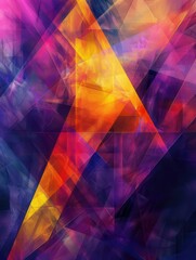 Poster - Abstract digital art featuring geometric shapes and plenty of room for text, perfect for technology and design concepts.