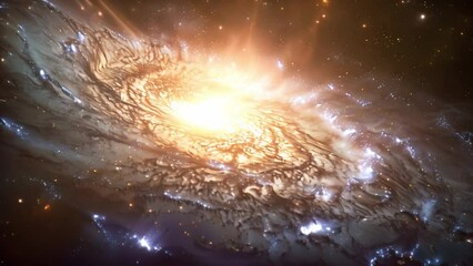 Poster - This colorful image of a spiral galaxy from space. Space background