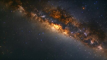 Poster - A stunning view of the Milky Way Galaxy, stretching across the night sky with its bright core and a scattering of stars.