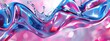 © Pihta - 3d abstract background, iridescent design, liquid petrol surface.