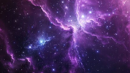 Purple and blue stars in a space background