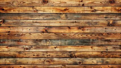 Sticker - Beautiful seamless panoramic wooden texture background featuring rustic wooden planks with natural grooves and distressed worn out vintage look.