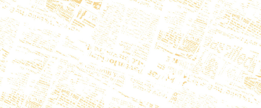 Vector old newspaper paper grunge vintage old aged texture with fragments of newspaper text background.	