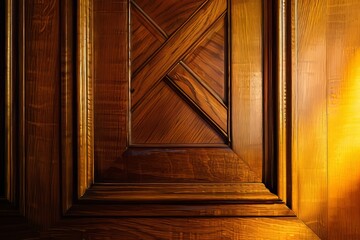 Wall Mural - wooden door in the interior of the room, note shallow depth of field