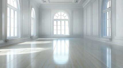 Poster - Background, white room. Generative AI.