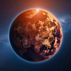 Wall Mural - Planet in outer space,AI