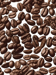 Wall Mural - coffee beans isolated