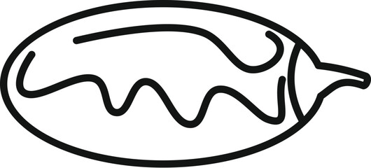 Poster - this simple black and white line drawing of an eggplant is perfect for projects related to food and 