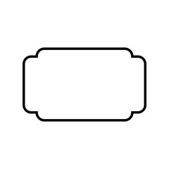 Wall Mural - vintage frame vector icon. tag illustration sign. label symbol.