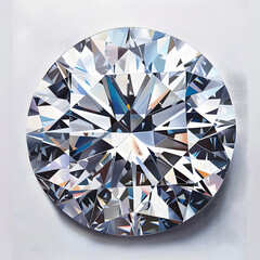 Wall Mural - diamond on white background