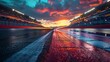 © studio clever - Racing Track at Sunset - Generative AI