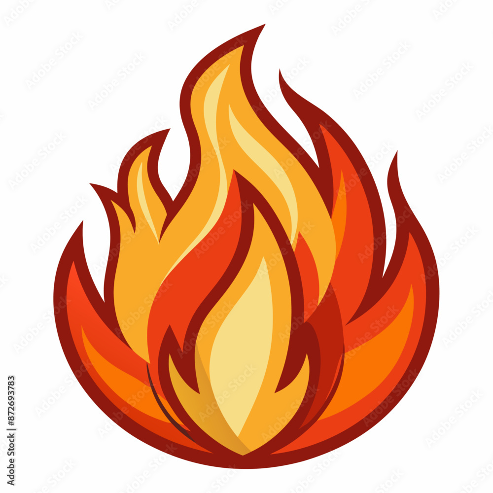 fire clipart cartoon Illustration drawing Stock Vector | Adobe Stock