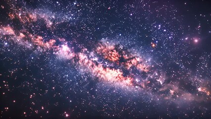 Aufkleber - A stunning view of the Milky Way galaxy at night, showcasing a vibrant band of stars and nebulae against a dark backdrop.