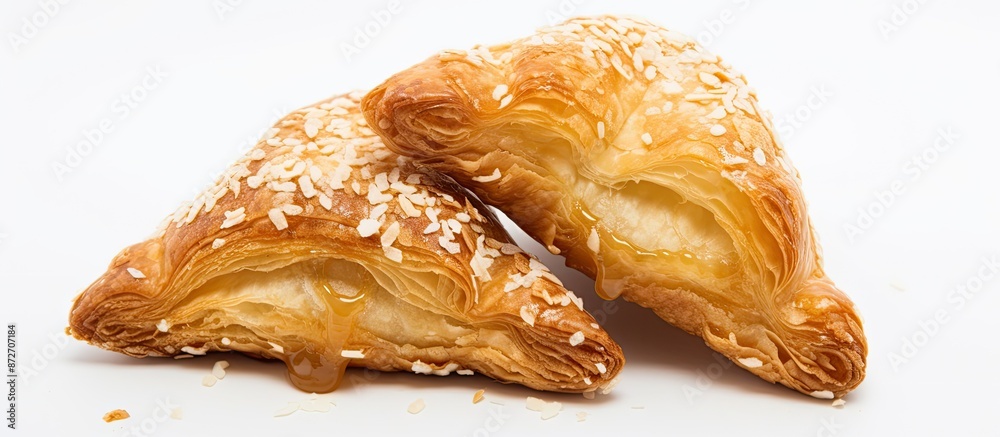 Cheese-filled Bourekas, a traditional Israeli pastry, displayed on a ...