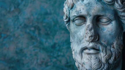 Wall Mural - ancient greek statue face closeup