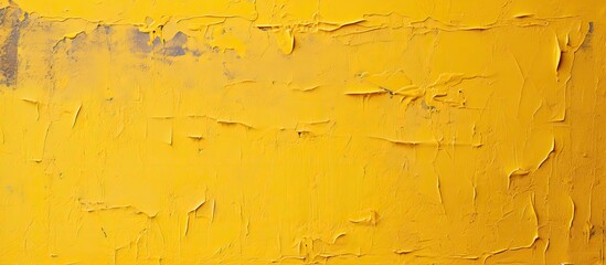 Poster - Texture of yellow paint peeling off a surface, suitable for a copy space image.