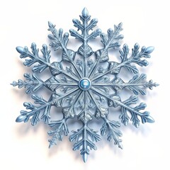 Poster - snowflake on white background