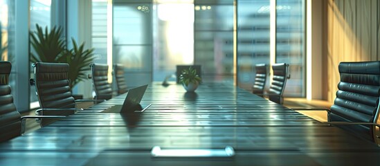 Aufkleber - An office interior featuring a view of a conference room, available as a copy space image.