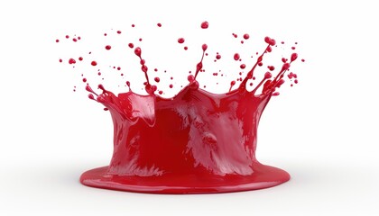 Canvas Print - Vibrant red paint splash