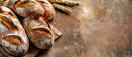 Poster - Picture of bread with copy space image.