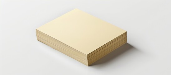 Poster - Business card mockup isolated on white background with ample copy space image.