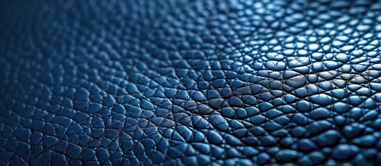Aufkleber - Background with a textured blue leather appearance and ample copy space image.