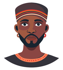 Poster - African man icon vector