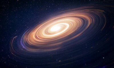 Wall Mural - Spiral galaxy in infinite space. Impressive swirls and colorful explosions remind us of the power and majesty of the universe, engaging the viewer on a cosmic journey.	