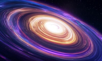 Wall Mural - Spiral galaxy in infinite space. Impressive swirls and colorful explosions remind us of the power and majesty of the universe, engaging the viewer on a cosmic journey.	