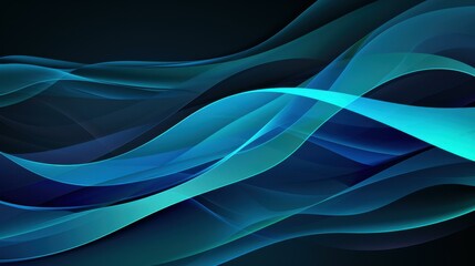 Unique abstract blue pattern on black background with dynamic curves and detailed fractal graphics for science and technology concepts.