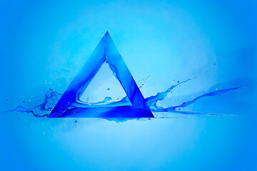 Poster - Water Splash in Triangle Shape