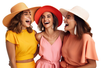 Poster - PNG Laughing fashion adult women.