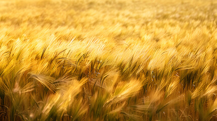 A field of tall grass with the sun shining on it